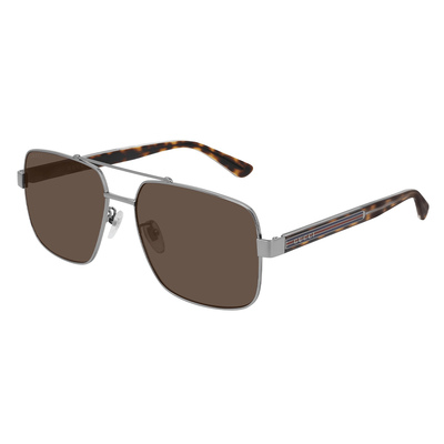 Gucci Mężczyzna Gucci GG0529S 002 Okulary przeciwsłoneczne Metal Ruten Brązowy Pilot Normalna - Thumbnail 2