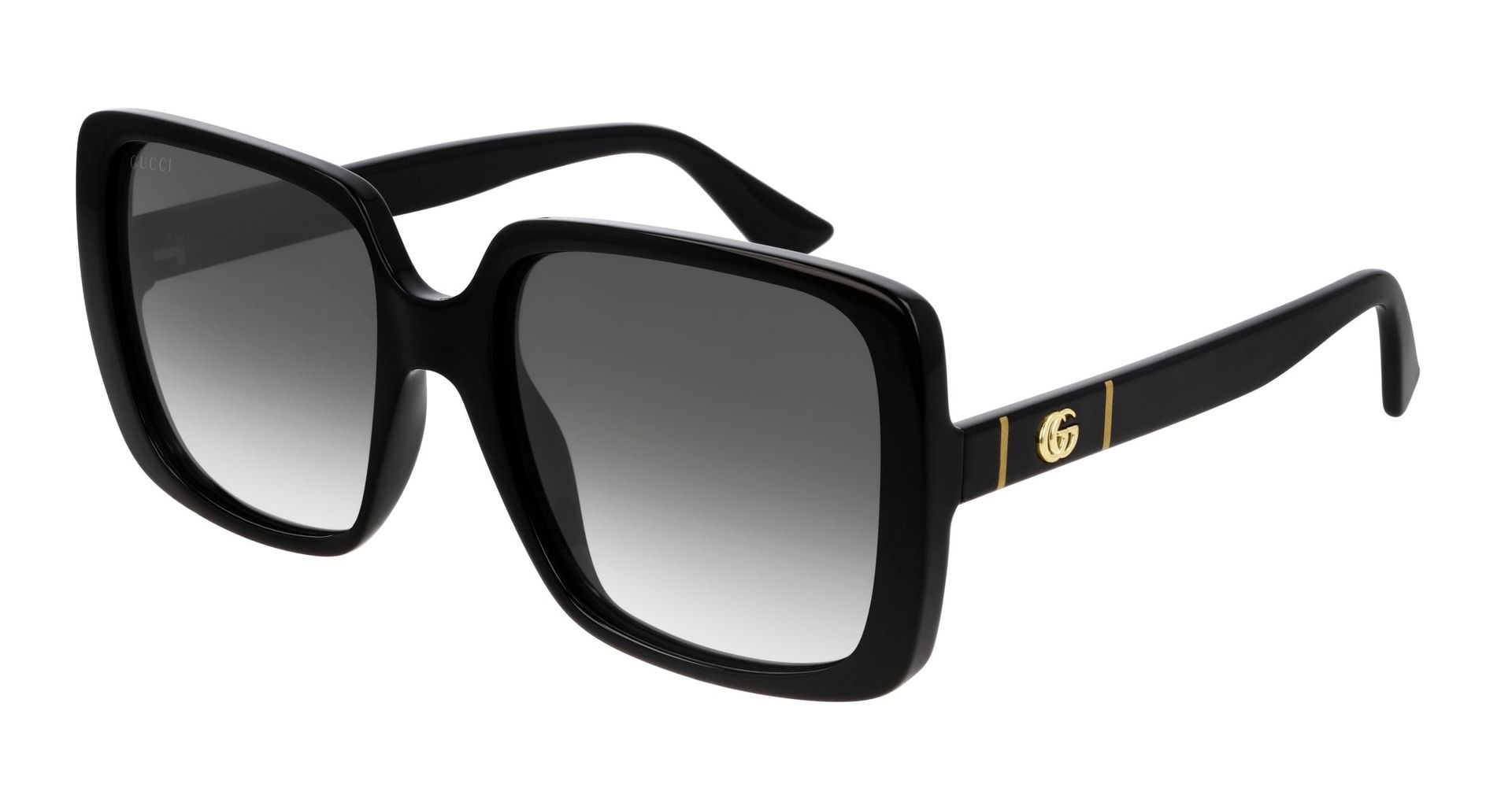 Gucci Kobieta Gucci GG0632S 001 Okulary przeciwsłoneczne Wstrzyknięte Czarny Szary Kwadratowy Normalna Zacieniony - Image 1