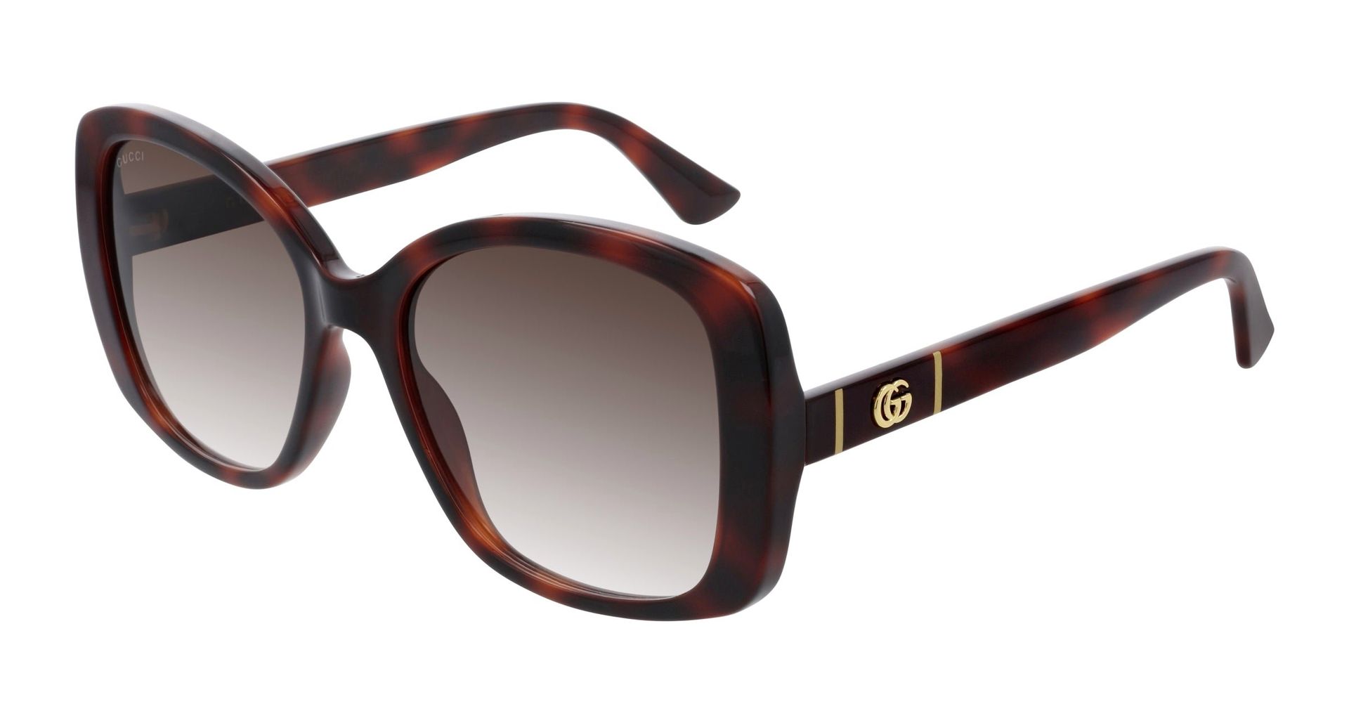 Gucci Kobieta Gucci GG0762S 002 Okulary przeciwsłoneczne Wstrzyknięte Hawana Brązowy Kwadratowy Normalna Zacieniony - Image 1