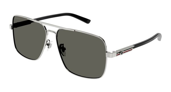 Gucci Mężczyzna Gucci GG1289S 001 Okulary przeciwsłoneczne Metal Ruten Pilot