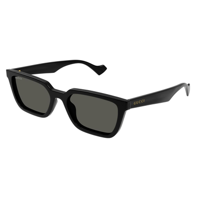 Gucci Mężczyzna Gucci GG1539S 001 Okulary przeciwsłoneczne Wstrzyknięte Czarny Szary Kwadratowy - Thumbnail 2