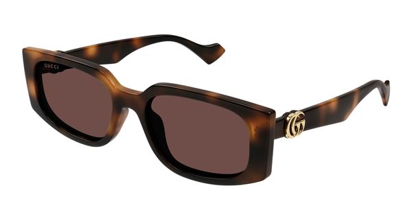 Gucci Kobieta Gucci GG1534S 002 Okulary przeciwsłoneczne Wstrzyknięty Hawana Brązowy Kwadratowy