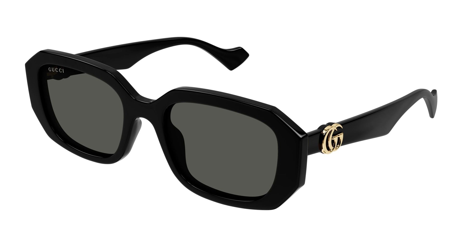 Gucci Kobieta Gucci GG1535S 001 Okulary przeciwsłoneczne Wstrzyknięty Czarny Szary Kwadratowy - Image 1