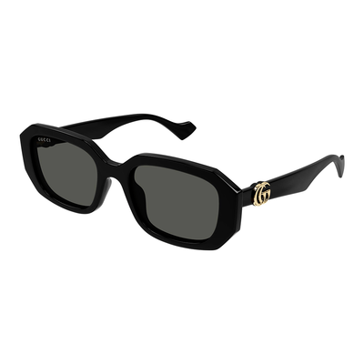 Gucci Kobieta Gucci GG1535S 001 Okulary przeciwsłoneczne Wstrzyknięty Czarny Szary Kwadratowy - Thumbnail 2