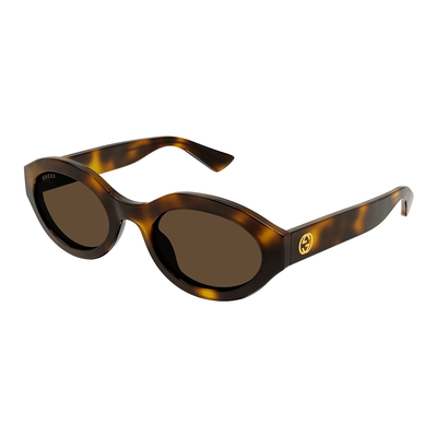 Gucci Kobieta Gucci GG1579S 002 Okulary przeciwsłoneczne Wstrzyknięte Hawana Brązowy Geometryczny - Thumbnail 2