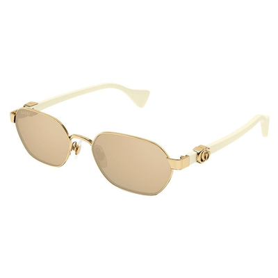 Gucci Kobieta Gucci GG1593S 002 Okulary przeciwsłoneczne Metal Złoty Różowy Okrągły - Thumbnail 2
