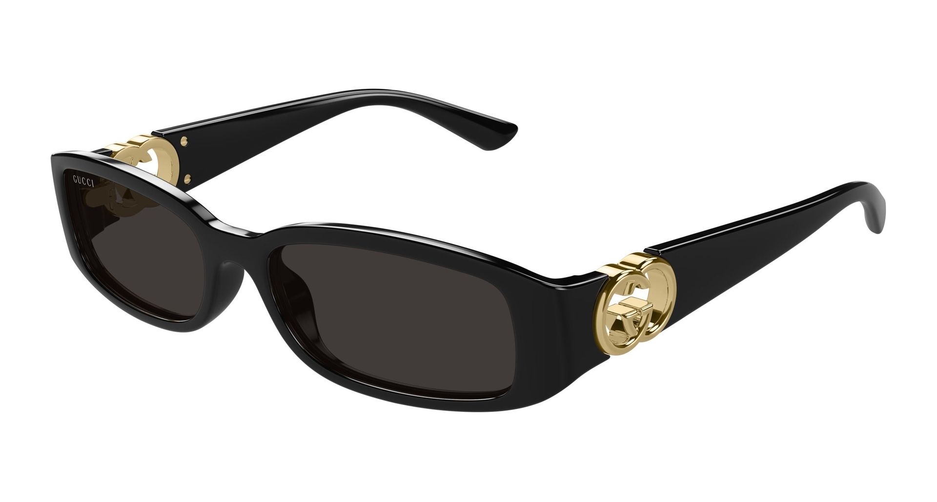 Gucci Kobieta Gucci GG1661S 001 Okulary przeciwsłoneczne Wstrzyknięte Czarny Szary Kwadratowy - Image 1