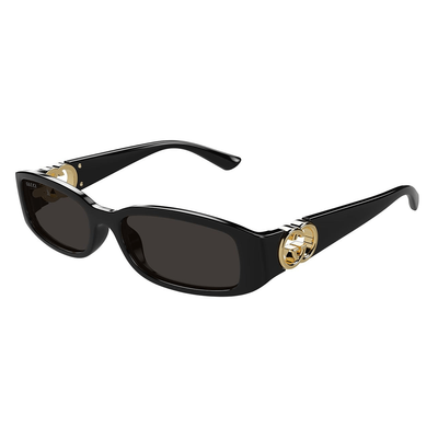 Gucci Kobieta Gucci GG1661S 001 Okulary przeciwsłoneczne Wstrzyknięte Czarny Szary Kwadratowy - Thumbnail 2