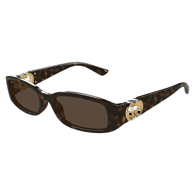 Gucci Kobieta Gucci GG1661S 002 Okulary przeciwsłoneczne Wstrzyknięte Hawana Brązowy Kwadratowy - Thumbnail 2