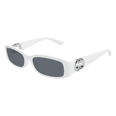 Gucci Kobieta Gucci GG1661S 003 Okulary przeciwsłoneczne Wstrzyknięte Biały Szary Kwadratowy - Thumbnail 2