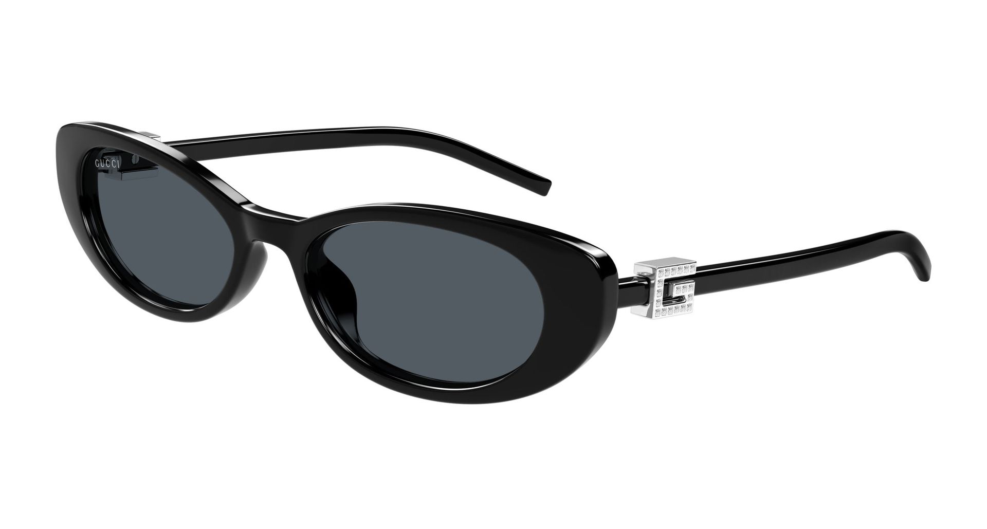 Gucci Kobieta Gucci GG1680S 002 Okulary przeciwsłoneczne Wstrzyknięte Czarny Szary Cat Eye - Image 1