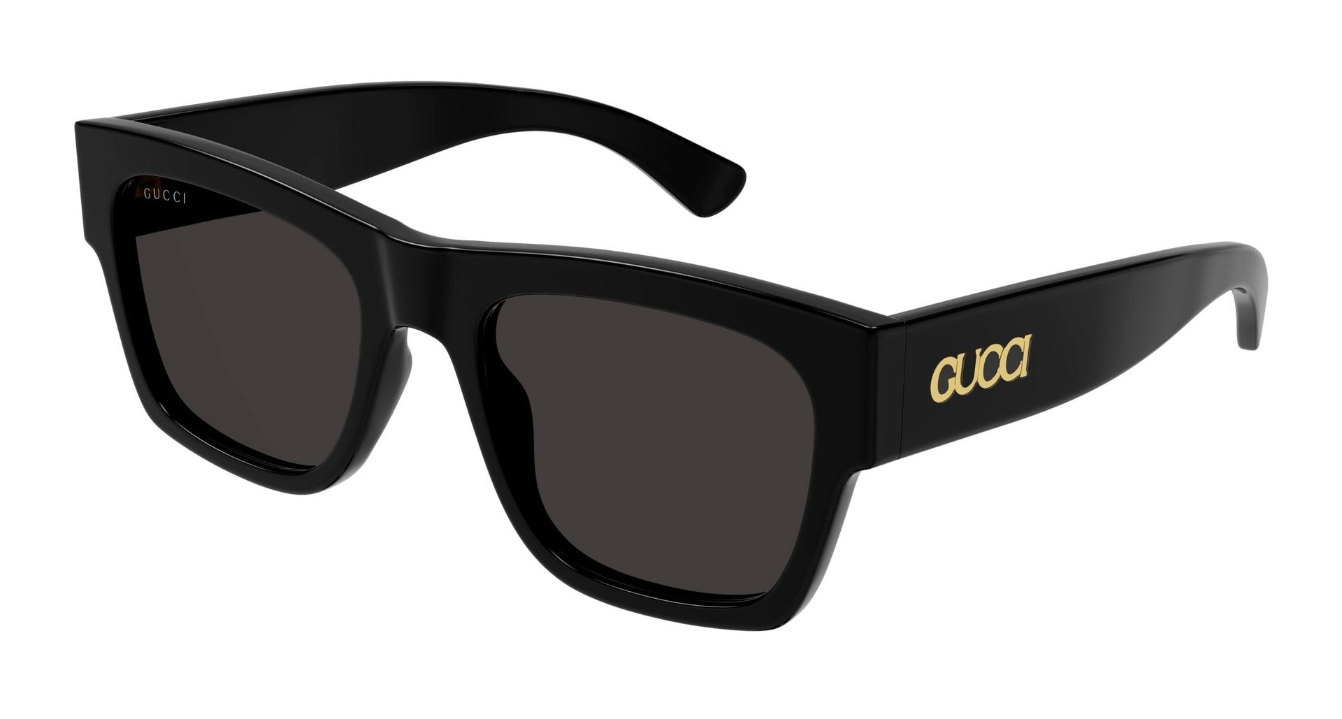Gucci Mężczyzna Gucci GG1793S 001 Okulary przeciwsłoneczne Acetat Czarny Szary Kwadratowy - Image 1