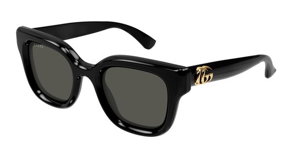 Gucci Kobieta Gucci GG1828S 001 Okulary przeciwsłoneczne Wstrzyknięte Czarny Szary Okrągły