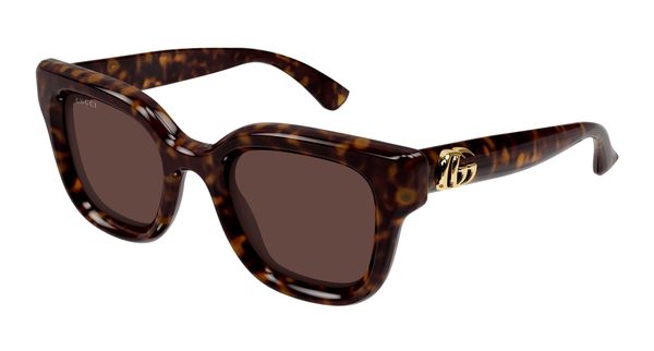 Gucci Kobieta Gucci GG1828S 002 Okulary przeciwsłoneczne Wstrzyknięte Hawana Brązowy Okrągły