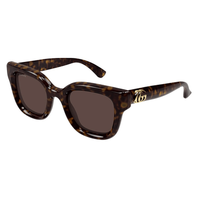 Gucci Kobieta Gucci GG1828S 002 Okulary przeciwsłoneczne Wstrzyknięte Hawana Brązowy Okrągły - Thumbnail 2