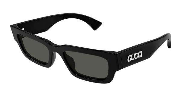 Gucci Mężczyzna Gucci GG1838S 001 Okulary przeciwsłoneczne Acetat Czarny Szary Kwadratowy
