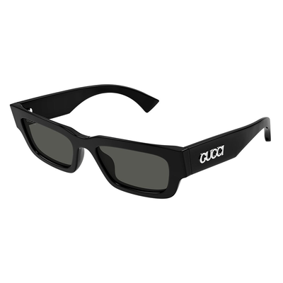 Gucci Mężczyzna Gucci GG1838S 001 Okulary przeciwsłoneczne Acetat Czarny Szary Kwadratowy - Thumbnail 2
