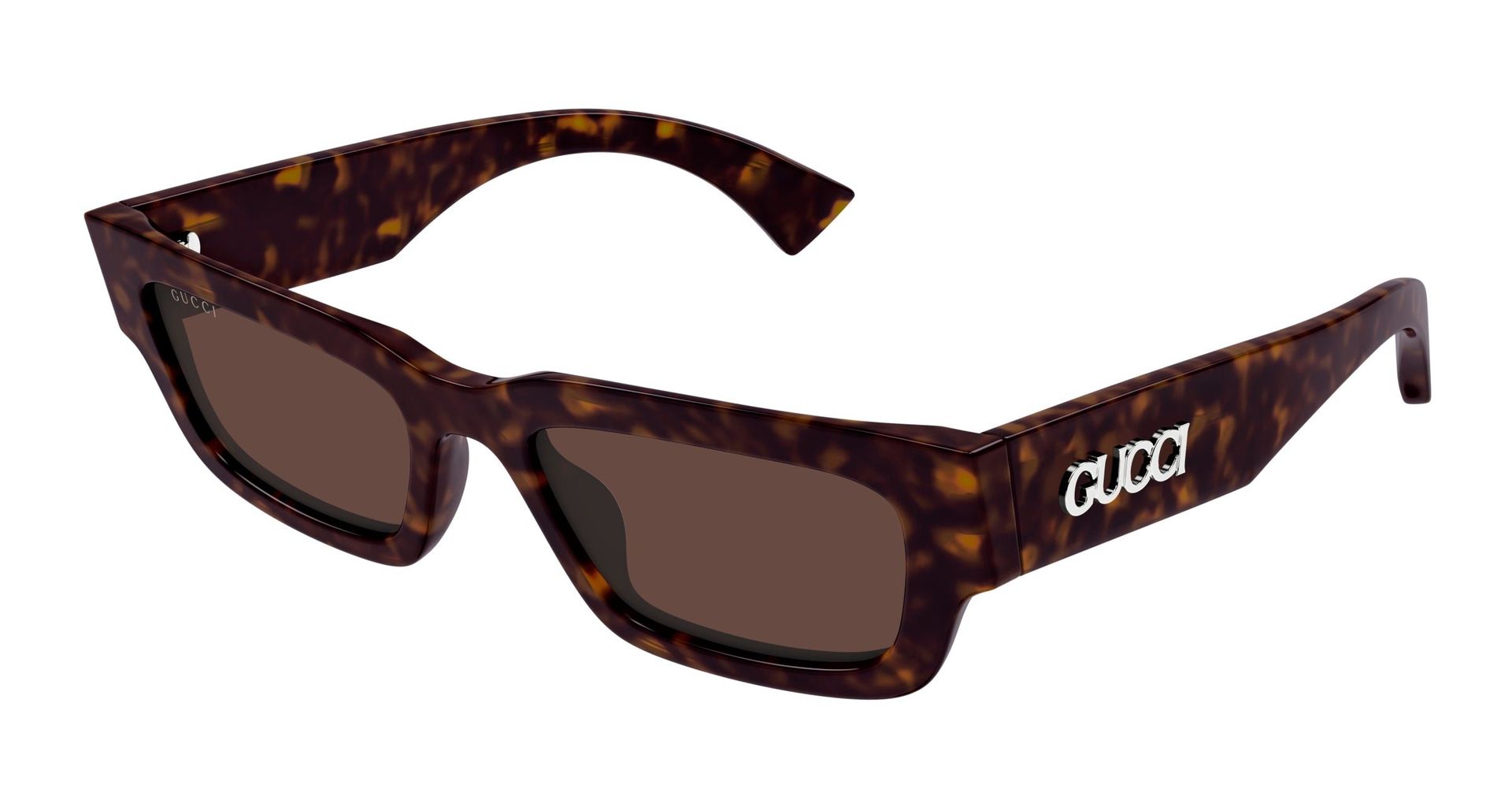 Gucci Mężczyzna Gucci GG1838S 002 Okulary przeciwsłoneczne Acetat Hawana Brązowy Kwadratowy - Image 1