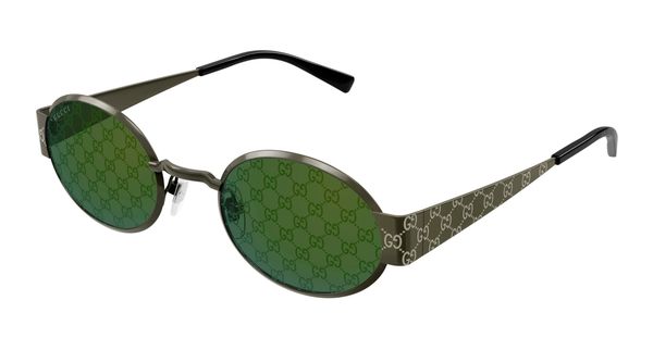 Gucci Man Gucci GG1854S 003 Sunglasses Metal Green Green Round