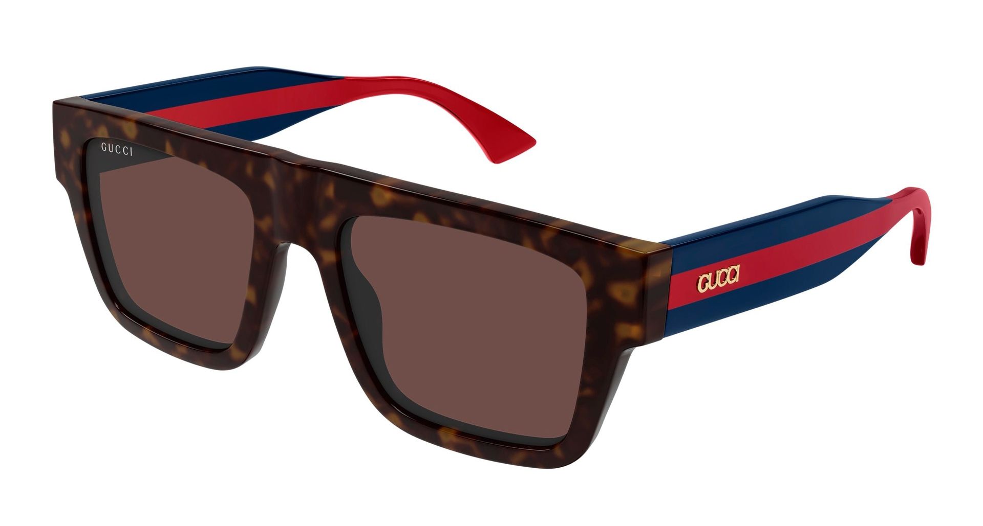 Gucci Mężczyzna Gucci GG1868S 002 Okulary przeciwsłoneczne Acetat Hawana Brązowy Kwadratowy - Image 1