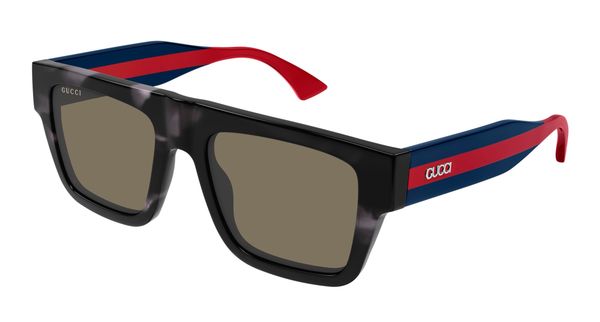 Gucci Mężczyzna Gucci GG1868S 004 Okulary przeciwsłoneczne Acetat Hawana Brązowy Kwadratowy