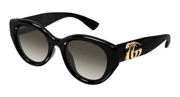 Gucci Kobieta Gucci GG1976SK 002 Okulary przeciwsłoneczne Wstrzyknięty Czarny Szary Okrągły