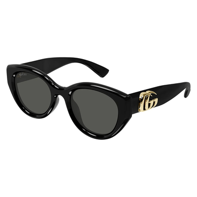 Gucci Kobieta Gucci GG1976SK 002 Okulary przeciwsłoneczne Wstrzyknięty Czarny Szary Okrągły - Thumbnail 2