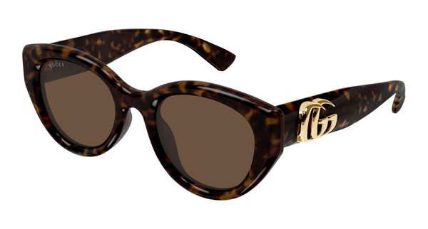 Gucci Kobieta Gucci GG1976SK 003 Okulary przeciwsłoneczne Wstrzyknięty Hawana Brązowy Okrągły