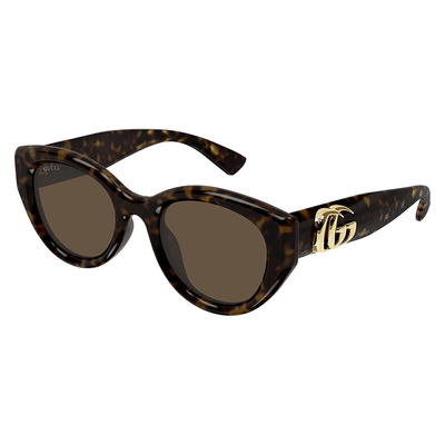 Gucci Kobieta Gucci GG1976SK 003 Okulary przeciwsłoneczne Wstrzyknięty Hawana Brązowy Okrągły - Thumbnail 2