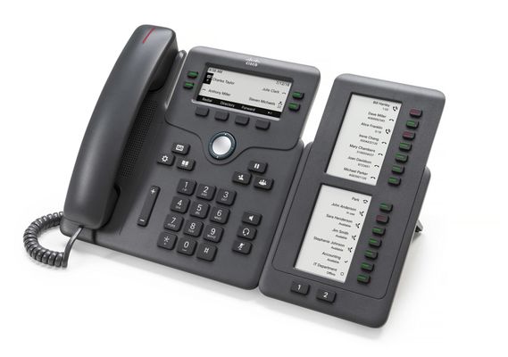 Cisco IP Phone 6800 Key Expansion Module. 2 Greyscale Displays. Adds 1