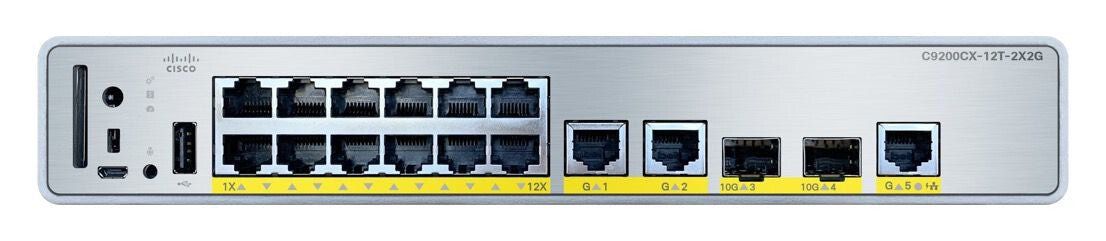 Cisco C9200CX-12T-2X2G-A network switch Managed Gigabit Ethernet (10/1 - Image 1