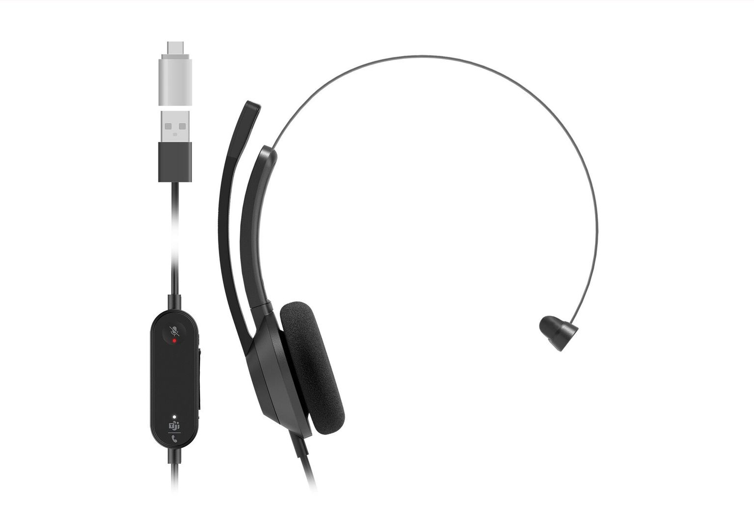 Cisco Headset 321Q USB-C, Wired Single On-Ear Headphones, Microsoft Teams Controller with USB-C, Carbon Black, 2-Year Limited Liability Warranty (HS-W-321Q-C-USBC) - Image 1