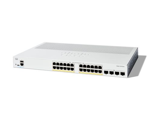 Cisco Catalyst 1300-24P-4X Managed Switch. 24 Port GE. PoE. 4x10GE SFP