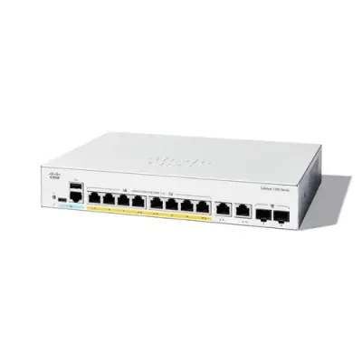Cisco Catalyst 1200-8P-E-2G Smart Switch. 8 Port GE. PoE. Ext PS. 2x1G - Thumbnail 2