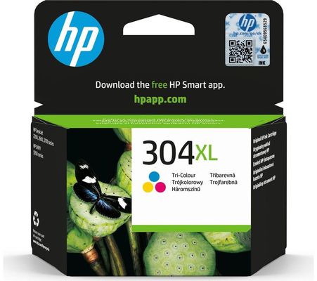 HP 304XL Tri-Colour Original High Capacity Ink Cartridge - Thumbnail 2