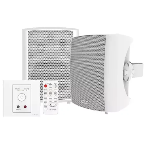 Vision TC3-AMP+SP-1800 loudspeaker 3-way White Wired 50 W - Image 1