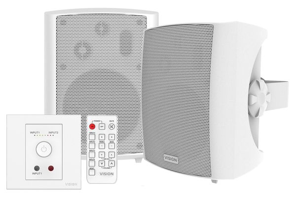 Vision TC3-AMP+SP-1800 loudspeaker 3-way White Wired 50 W - Thumbnail 2