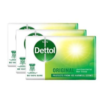 Dettol Original Antibacterial Soap Bar 60g 3 Pack BBE05/25