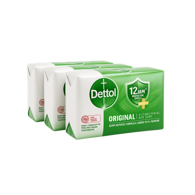 Dettol Original Antibacterial Soap Bar 60g 3 Pack BBE05/25 - Thumbnail 2