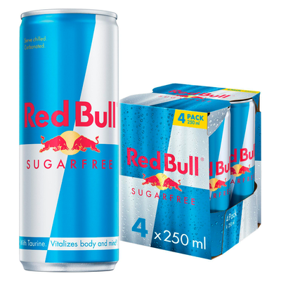 Red Bull Energy Drink Sugar Free 250ml x 4