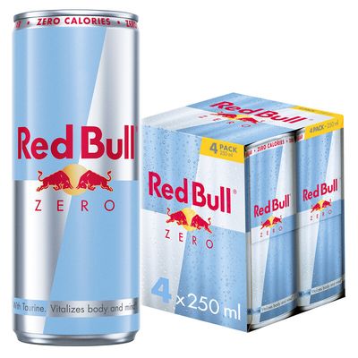 Red Bull Zero Energy Drink 250ml 4 Pack
