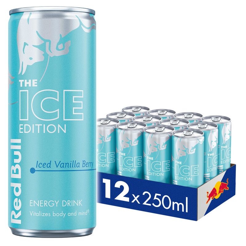 Red Bull The Ice Edition - Iced Vanilla Berry Energy Drink Multipack, 12 x 250 ml - Image 1