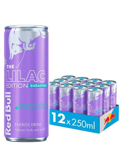 Red Bull The Lilac Edition - Grapefruit and Blossom Sugar Free Energy Drink Multipack, 12 x 250 ml