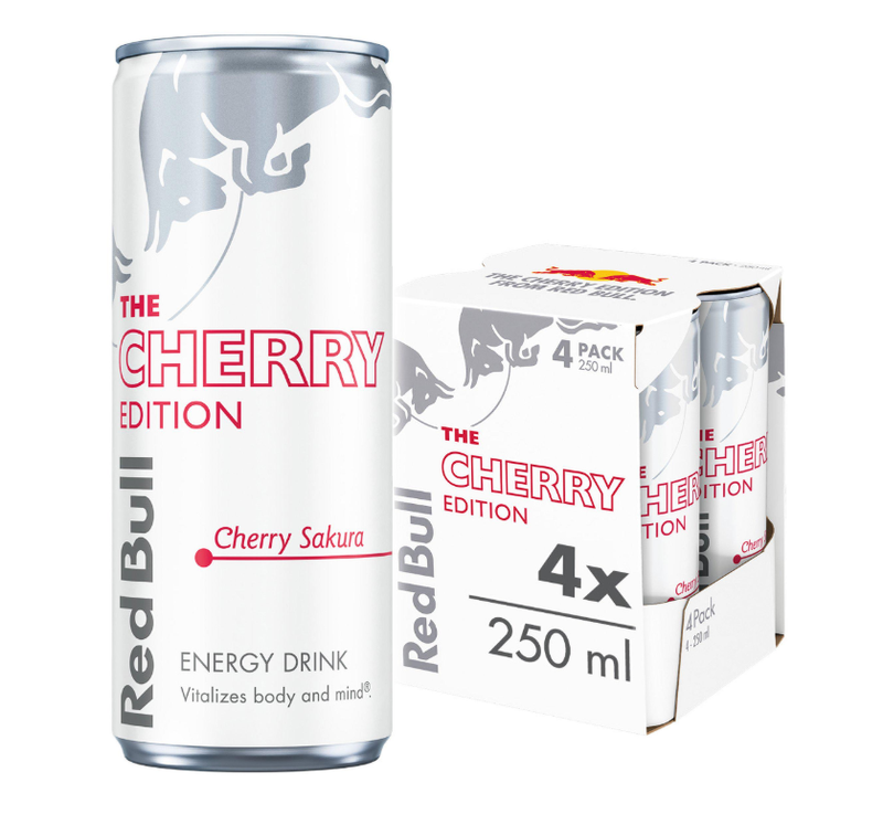 Red Bull Cherry Edition Cherry Sakura Energy Drink 250ml 4 Pack - Image 1