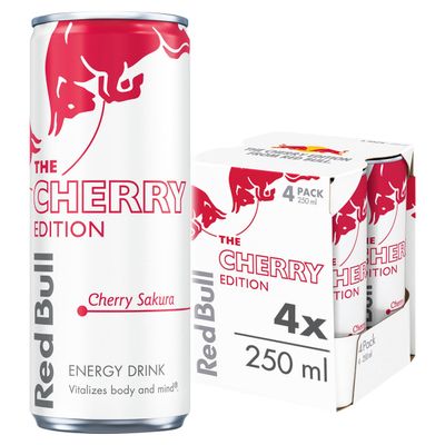 Red Bull Cherry Edition Cherry Sakura Energy Drink 250ml 4 Pack - Thumbnail 2