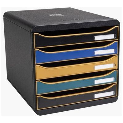 Exacompta Neodeco Big Box Plus 5 Drawer Unit 347X278x271mm Assorted Colours (Each) - 309505D