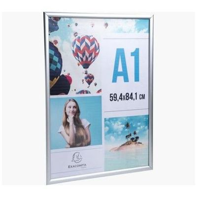 Exacompta Wall Snap Frame Poster Holder Aluminium A1 Crystal (Pack 1) - 8194358D