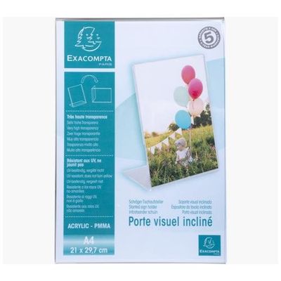 Exacompta 84058D sign holder/information stand A4 Polymethyl methacryl