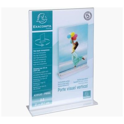 Exacompta 84158D sign holder/information stand A4 Polymethyl methacryl
