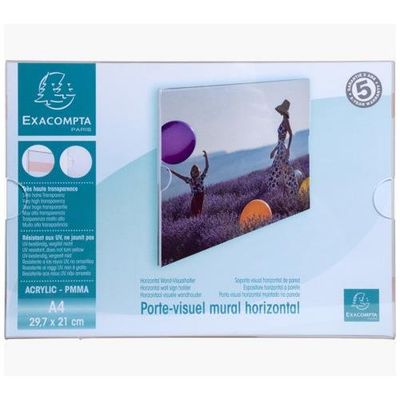Exacompta 84858QD sign holder/information stand A4 Polymethyl methacrylate (PMMA) Transparent